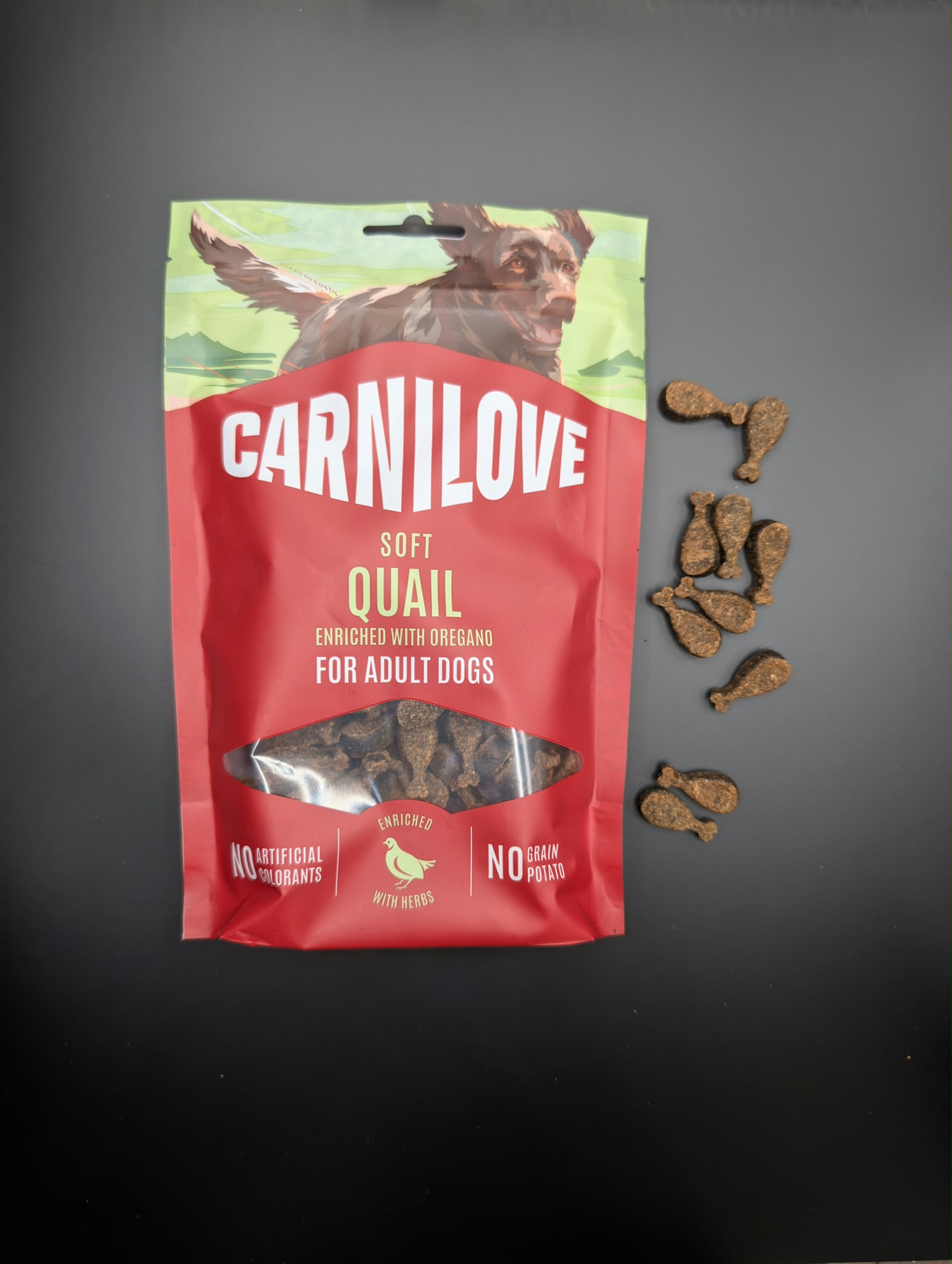 CARNILOVE Soft Snack Quail enriched with Oregano 200 g - przepiórka z oregano