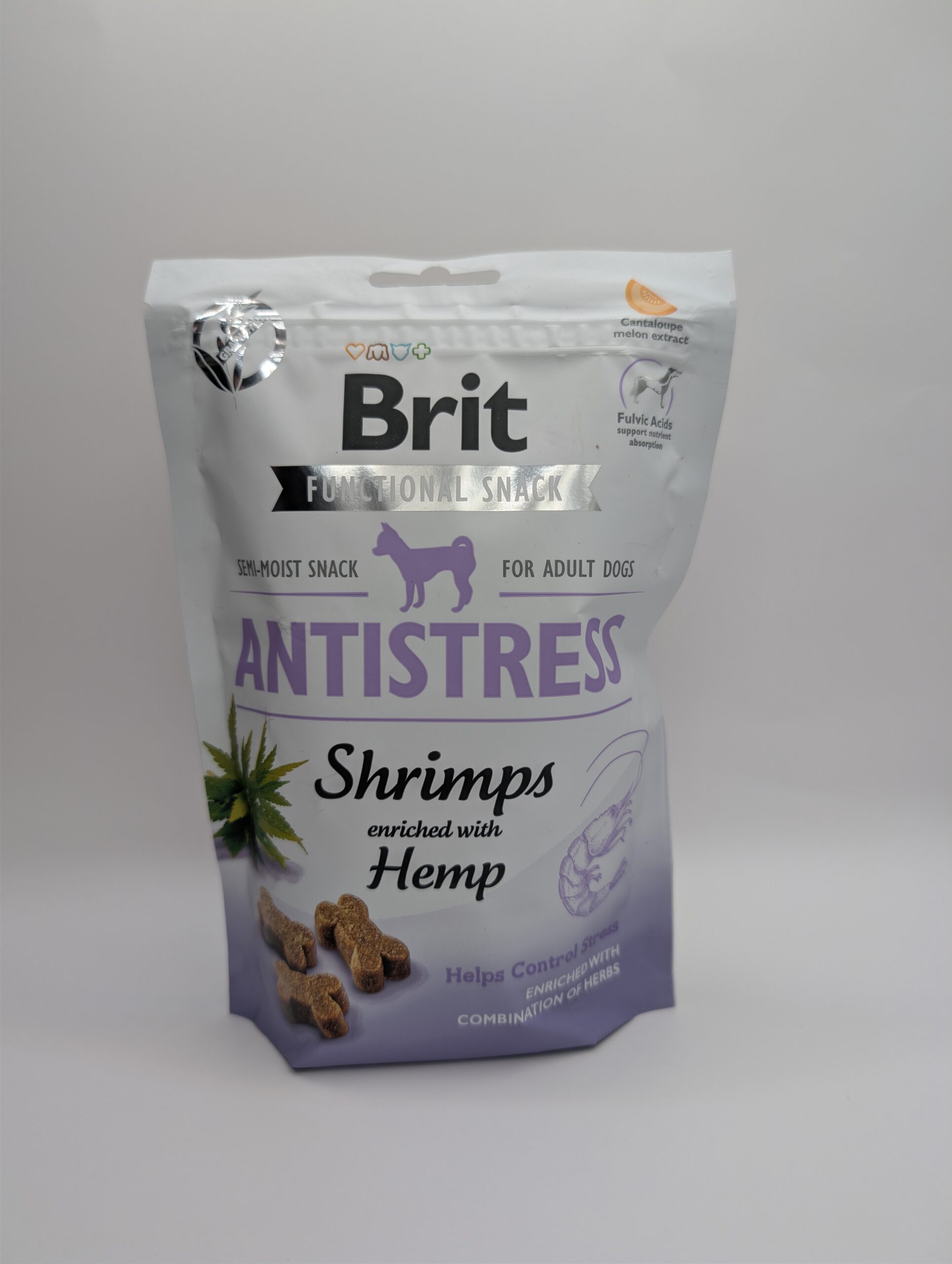 Brit Functional Dog Snack Antistress Shrimp 150g - przysmaki krewetki i konopie