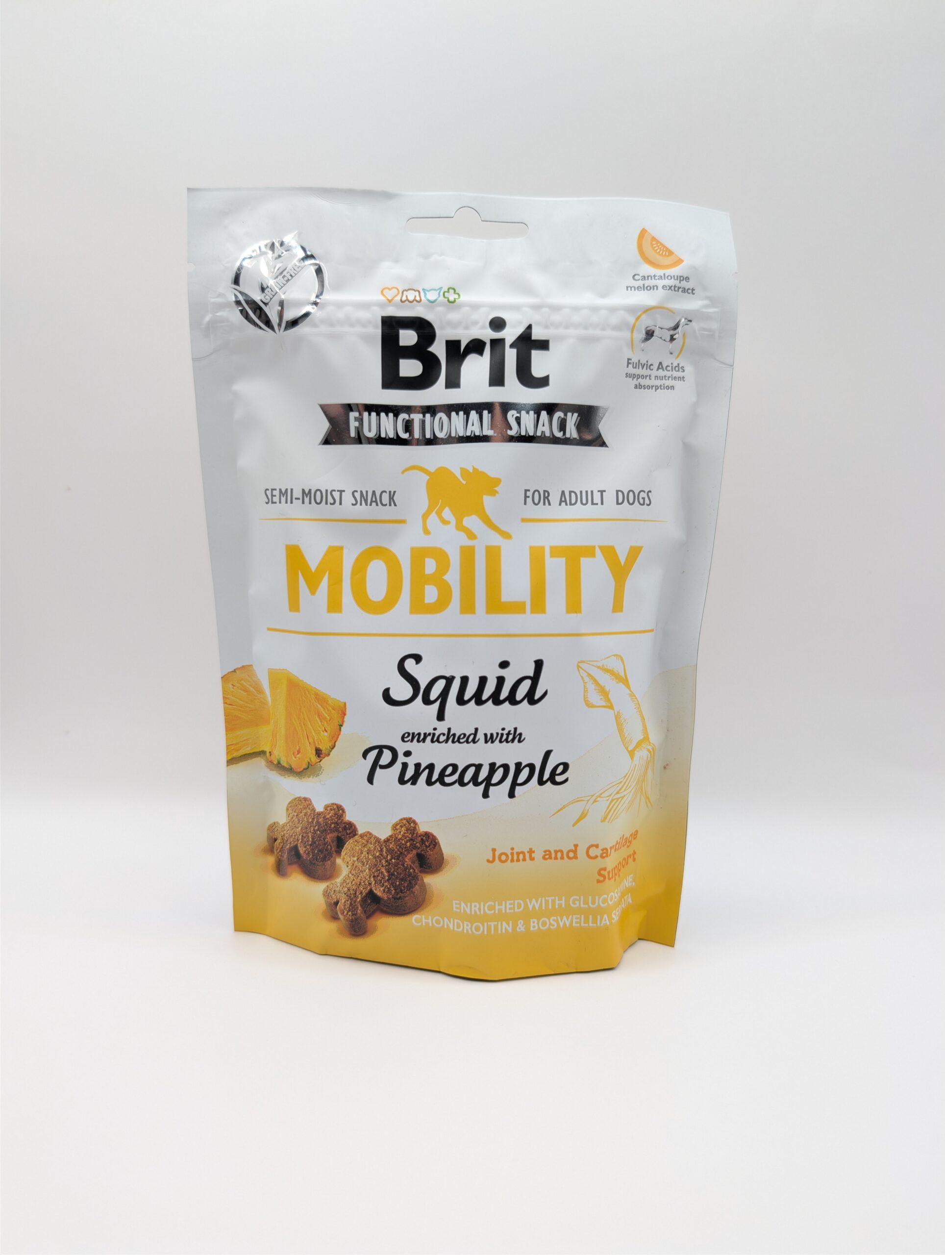 Brit Functional Dog Snack Mobility Squid 150g - przysmaki kalmar i ananas