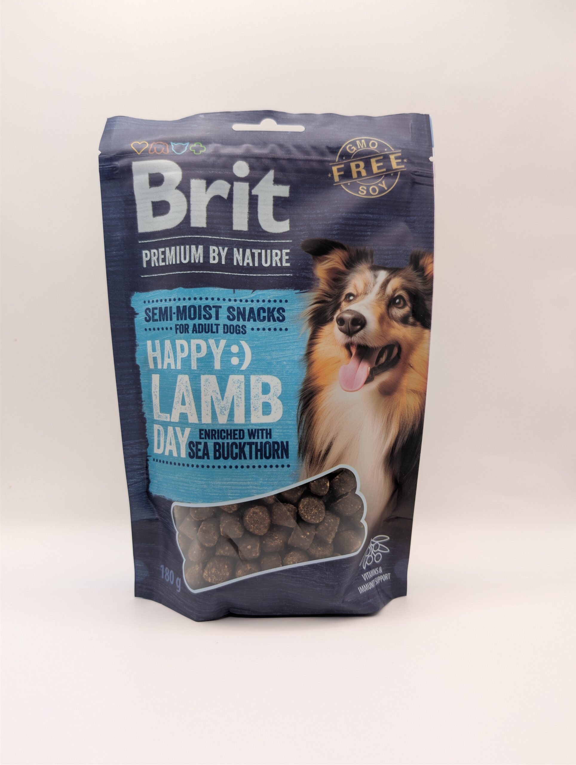Brit Premium Dog Happy Snacks Lamb with Sea Buckthorn 180g - półwilgotne przysmaki jagnięcina