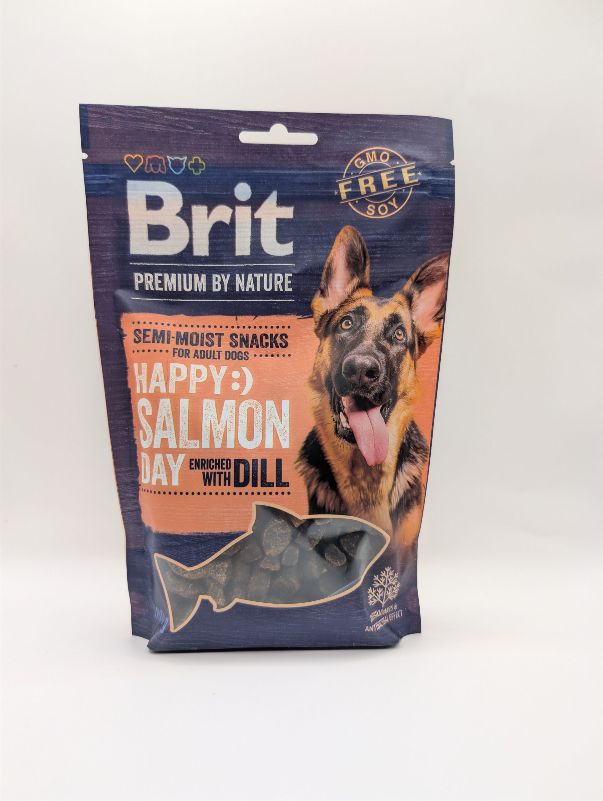 Brit Premium Dog Happy Snacks Salmon with Dill 180g - półwilgotne przysmaki łosoś
