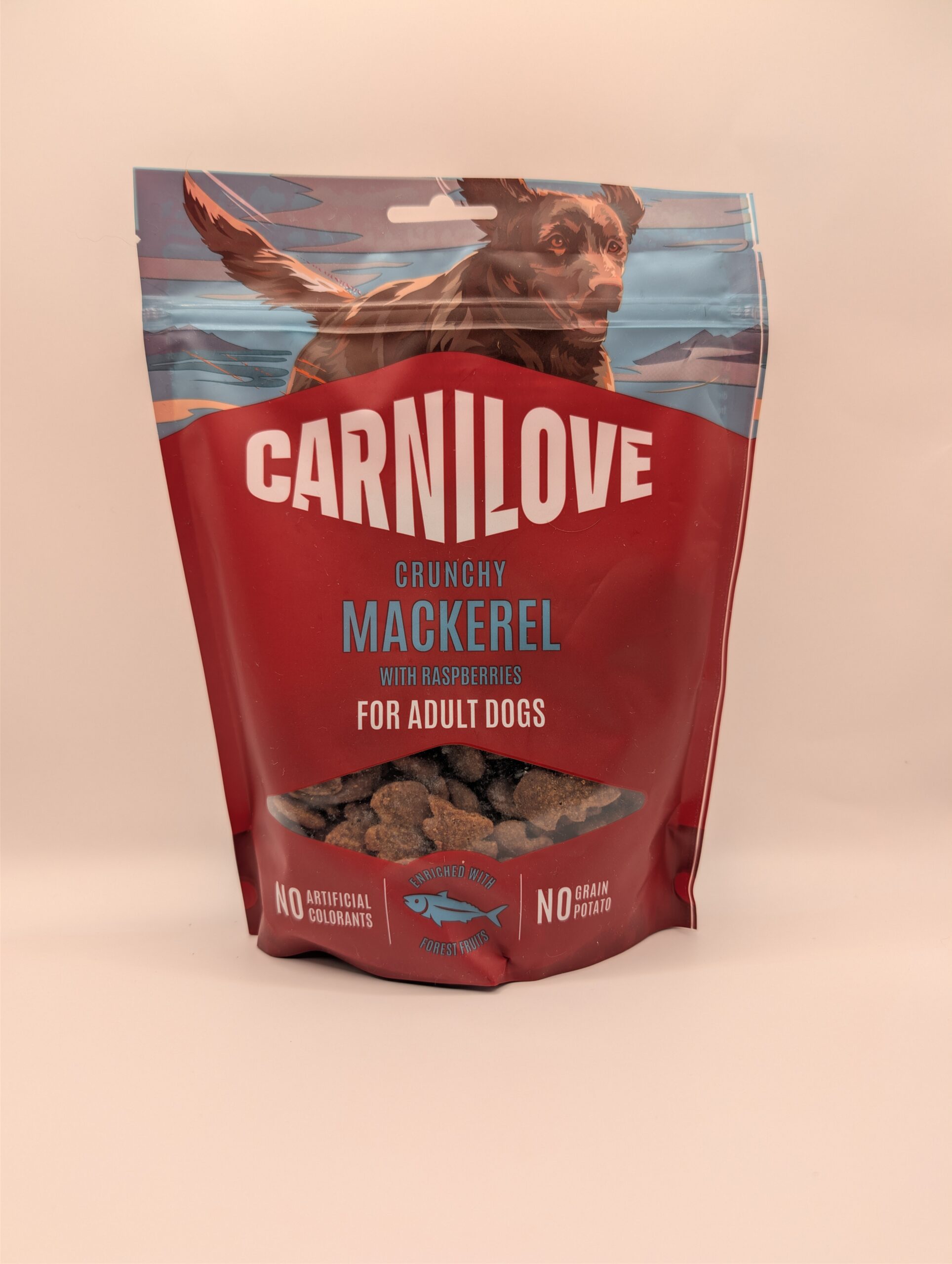 CARNILOVE Dog CRUNCHY Snack Mackerel with Raspberries 200 g - makrela z malinami