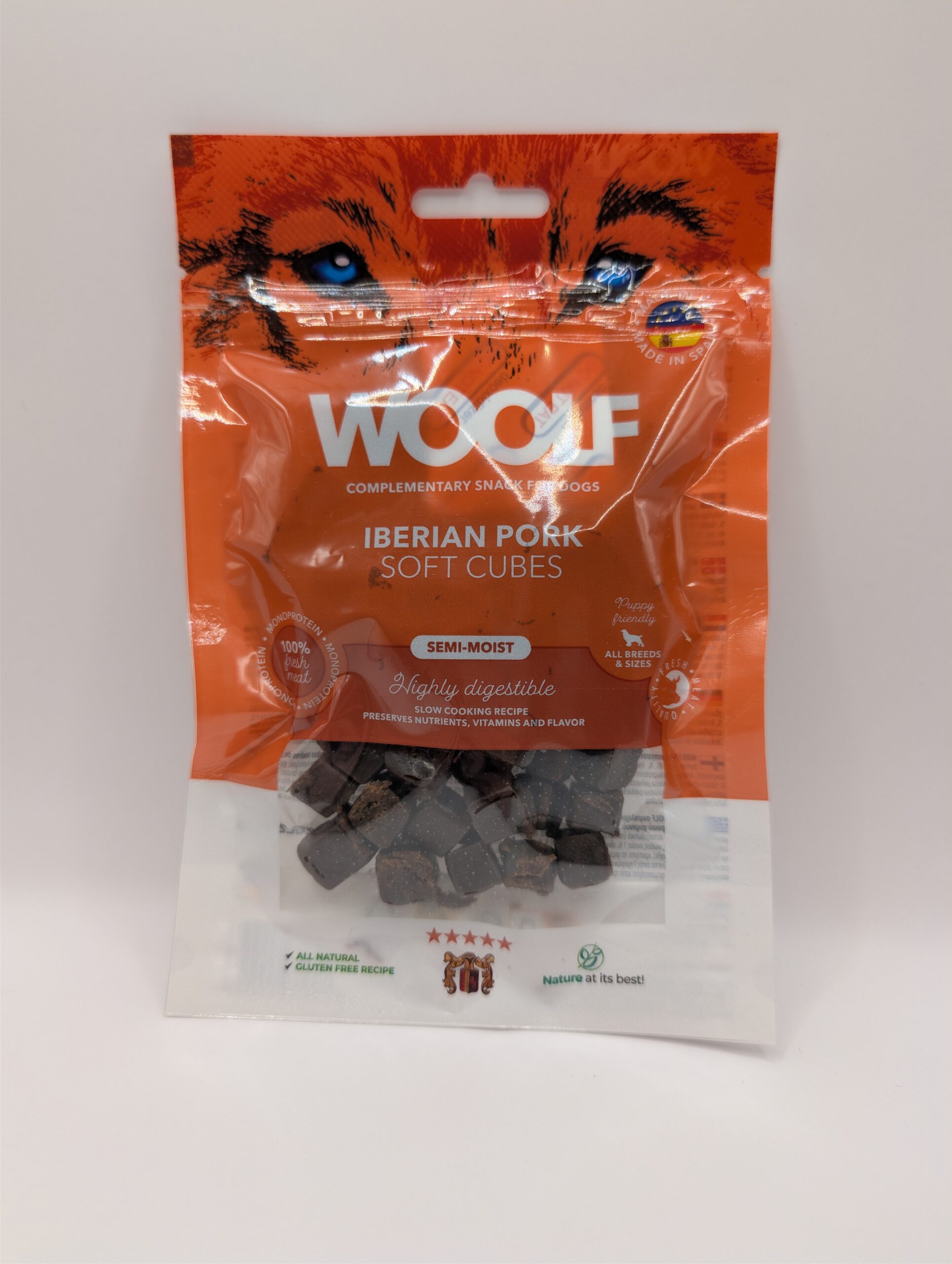 Woolf Soft Cubes Iberian Pork Monoprotein 100g