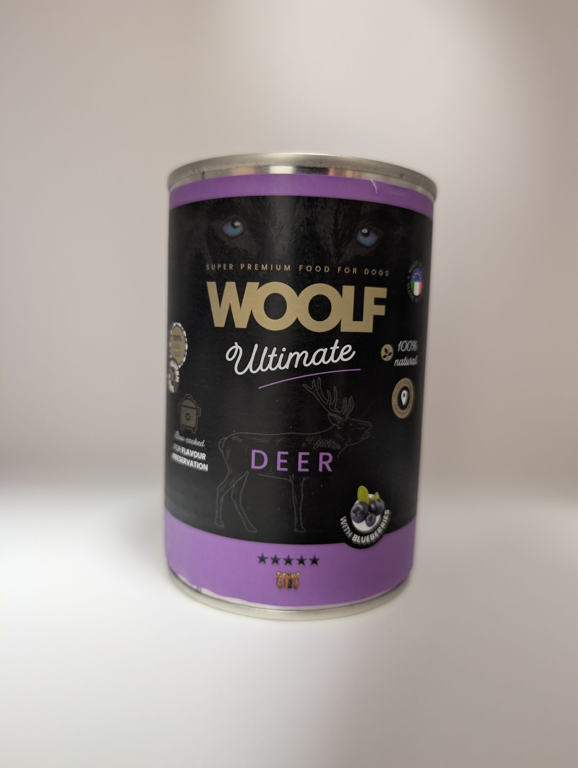 WOOLF Ultimate Dog Adult Deer with blueberries 400g