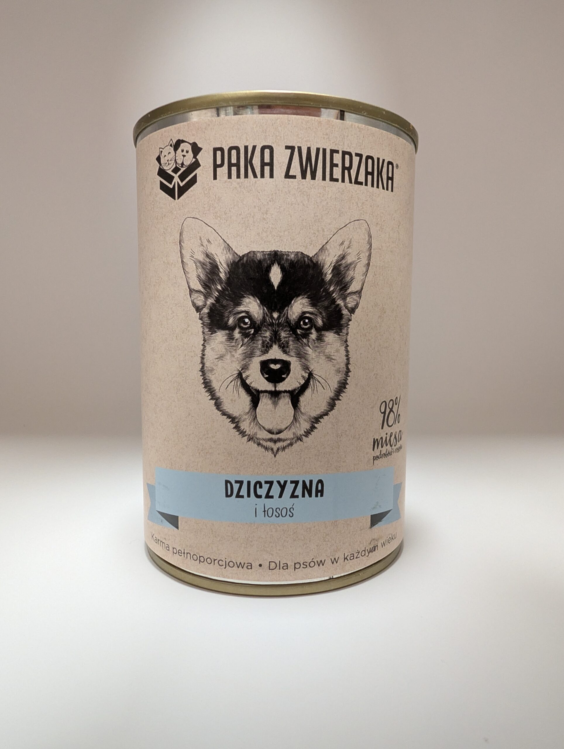 PAKA ZWIERZAKA Karma mokra dla psa dziczyzna i łosoś 400 g
