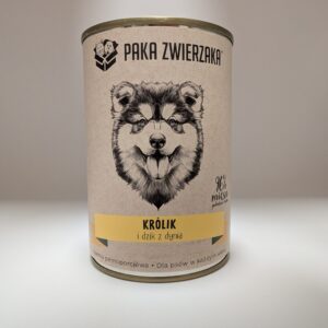 PAKA ZWIERZAKA Karma mokra dla psa królik i dzik z dynią 400 g