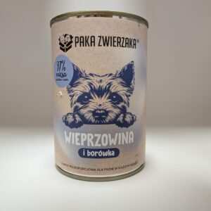 PAKA ZWIERZAKA Karma mokra dla psa Wieprzowina z borówką 400g