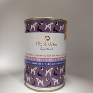 PERRO Karma mokra Sarna z korzeniem pietruszki – monobiałkowa formuła dla psów dorosłych 400g