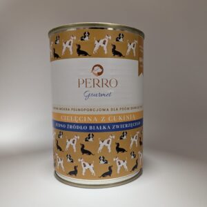PERRO Karma mokra Cielęcina z cukinią – monobiałkowa formuła dla psów dorosłych 400g