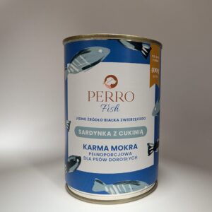 PERRO Karma mokra Sardynka z cukinią – monobiałkowa formuła dla psów dorosłych 400g