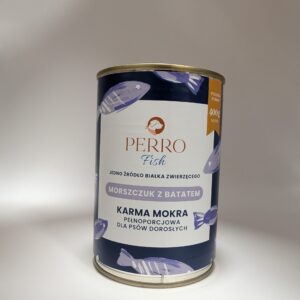 PERRO Karma mokra Morszczuk z batatem – monobiałkowa formuła dla psów dorosłych 400g