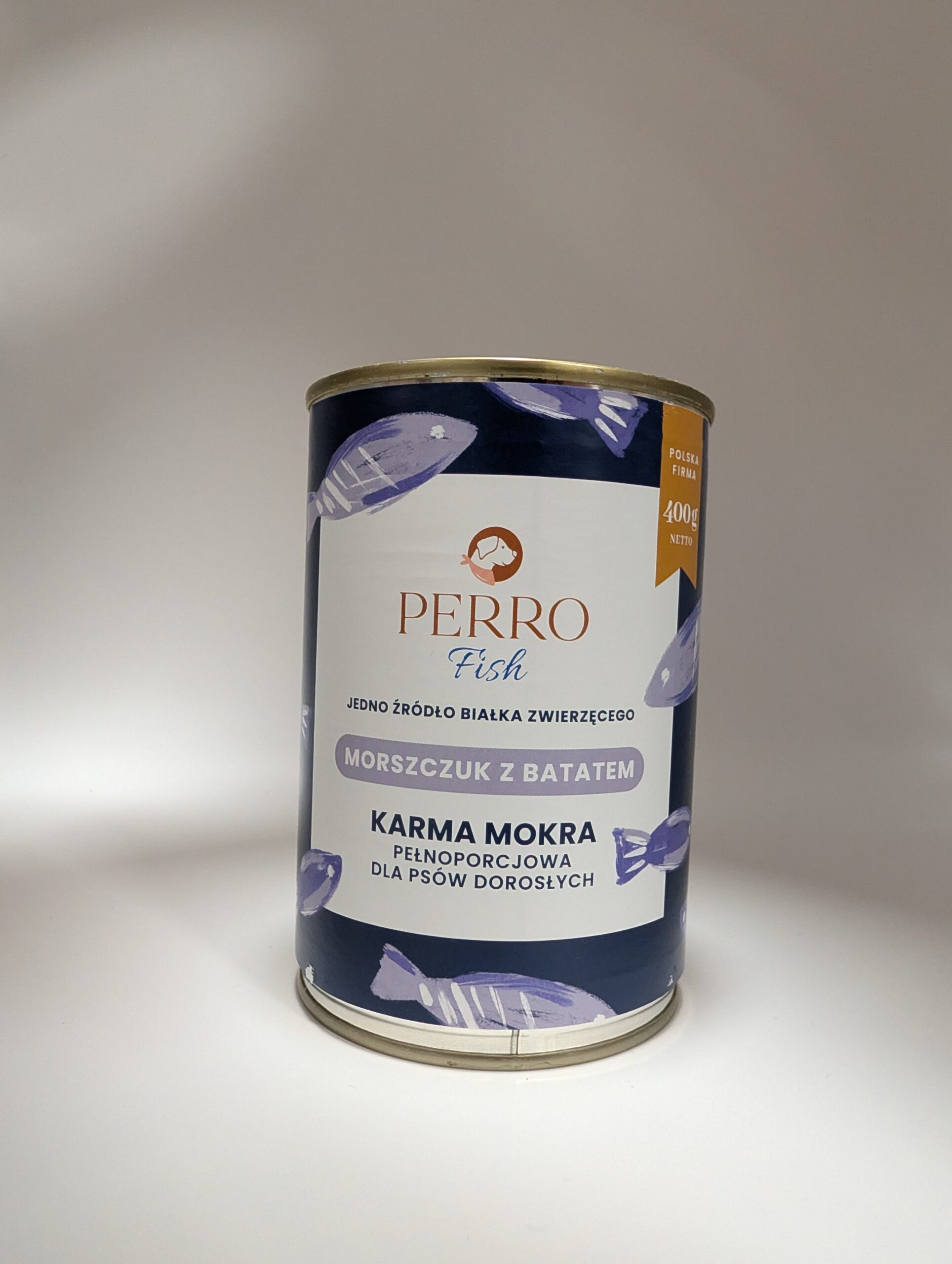 PERRO Karma mokra Morszczuk z batatem – monobiałkowa formuła dla psów dorosłych 400g