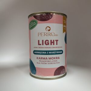 PERRO LIGHT Karma mokra Jagnięcina z warzywami – monobiałkowa formuła dla psów dorosłych 400g