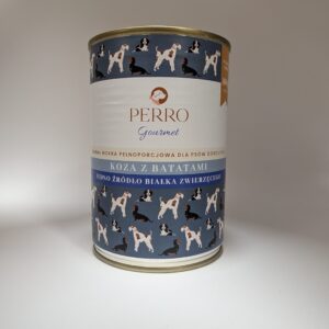 PERRO Karma mokra Koza z batatami – monobiałkowa formuła dla psów dorosłych 400g