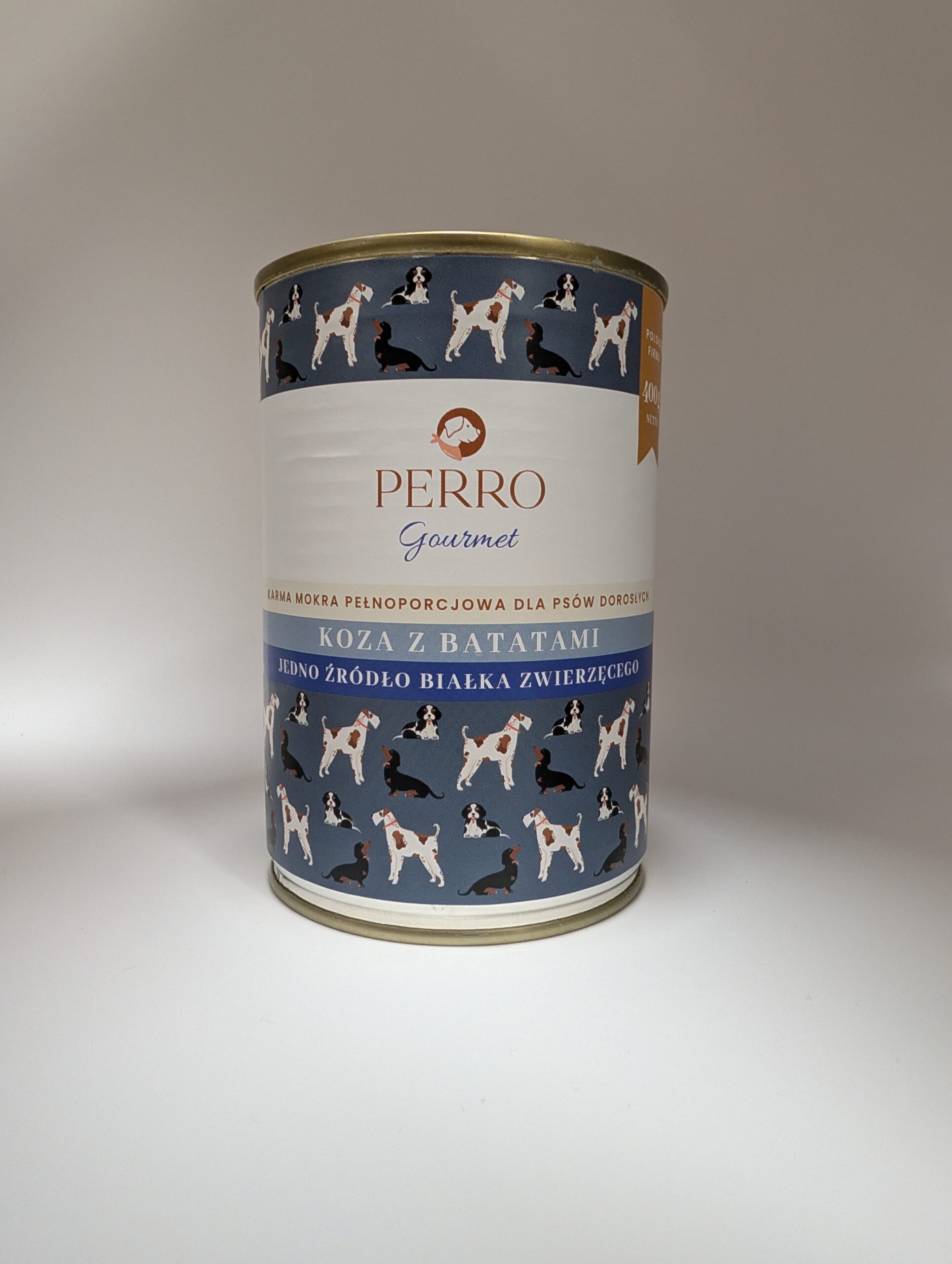 PERRO Karma mokra Koza z batatami – monobiałkowa formuła dla psów dorosłych 400g