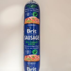 Brit Premium by Nature Dog Adult Sausage Turkey & Peas - karma mokra indyk i groszek