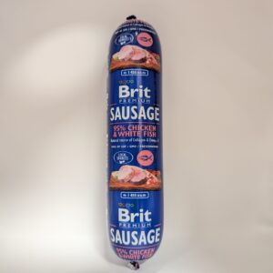 Brit Premium by Nature Dog Adult Sausage Chicken & White Fish - karma mokra kurczak i biała ryba