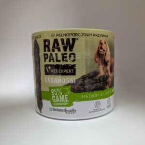RAW PALEO Cabanossi Game Medium Large 100g - naturalny przysmak w formie kiełbaski dla psa