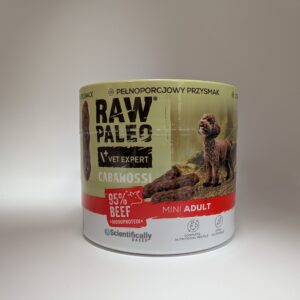 RAW PALEO Cabanossi Beef Mini 100g - naturalny przysmak w formie kiełbaski dla psa