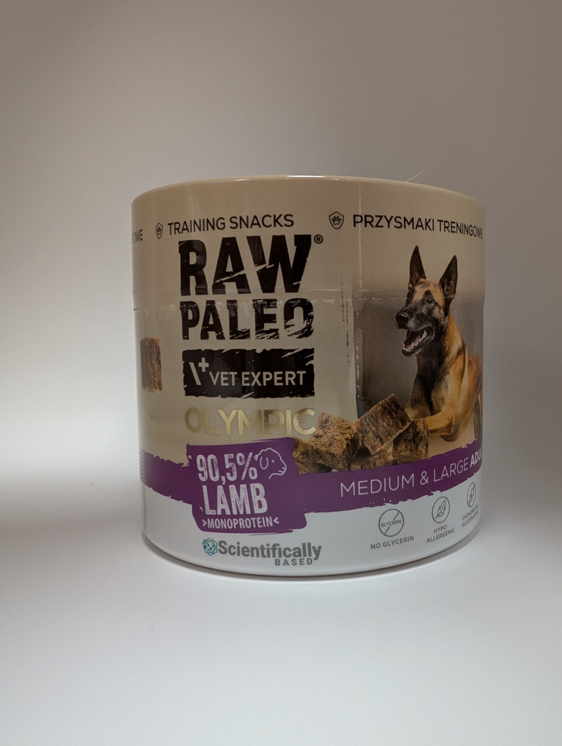 RAW PALEO Olympic Lamb Medium Large 90g - hipoalergiczny monoproteinowy przysmak treningowy dla psa