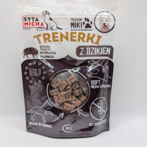 SYTA MICHA Trenerki z dzikiem dla psa 80g