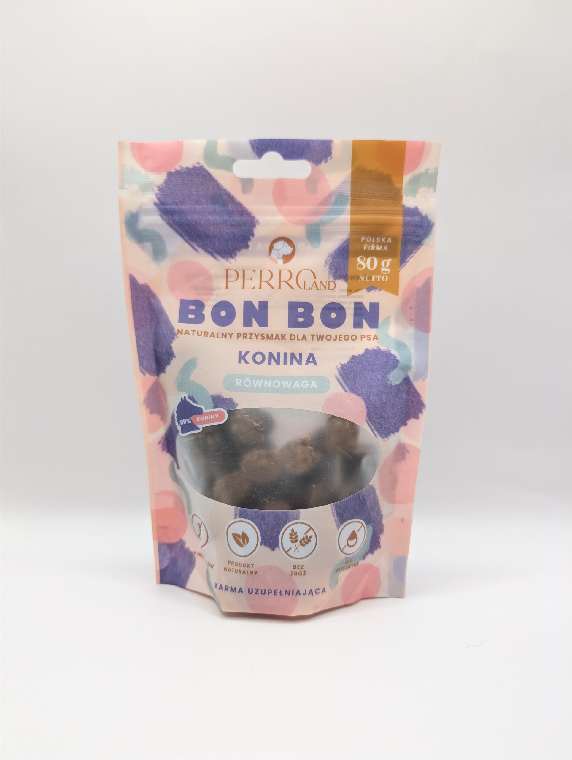 PERRO BON BON Konina – Równowaga Przysmaki z dodatkiem funkcyjnym 80g