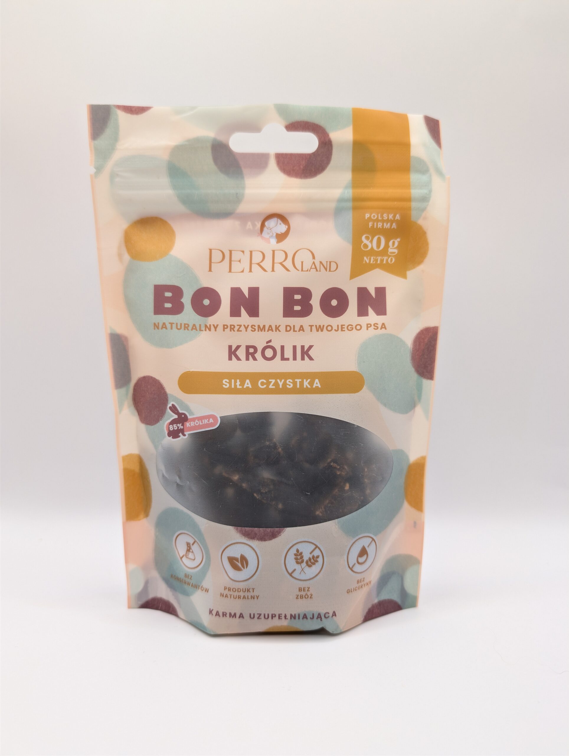 PERRO BON BON Królik – Siła czystka Przysmaki z dodatkiem funkcyjnym 80g