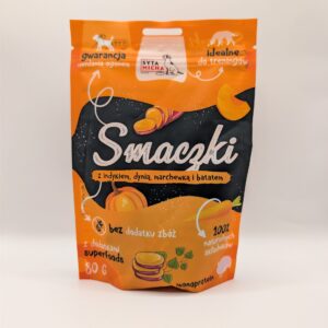SYTA MICHA Smaczki z indykiem, dynią, marchewką i batatami 80g