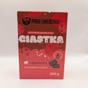 PAKA ZWIERZAKA Ciastka dla psa Jagnięcina z żurawiną 200g