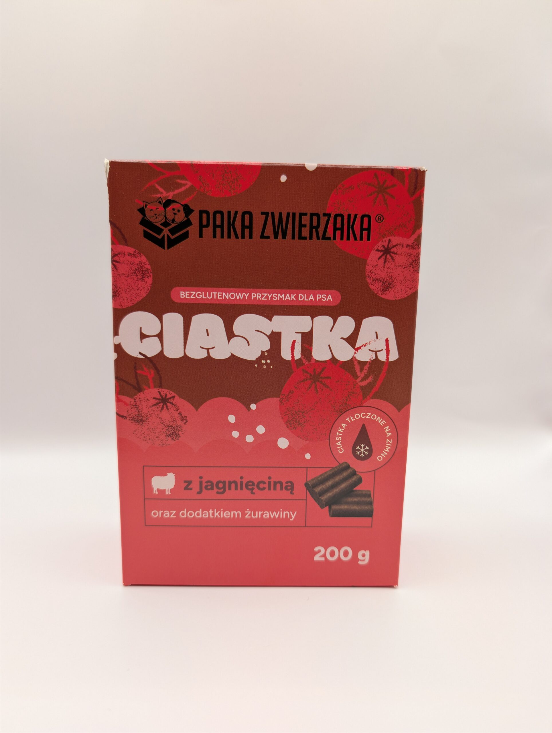 PAKA ZWIERZAKA Ciastka dla psa Jagnięcina z żurawiną 200g