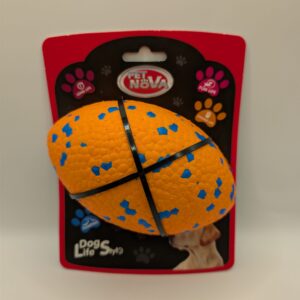PET NOVA Piłka Rugby 14cm wysoka odporność na ugryzienia rozmiar L