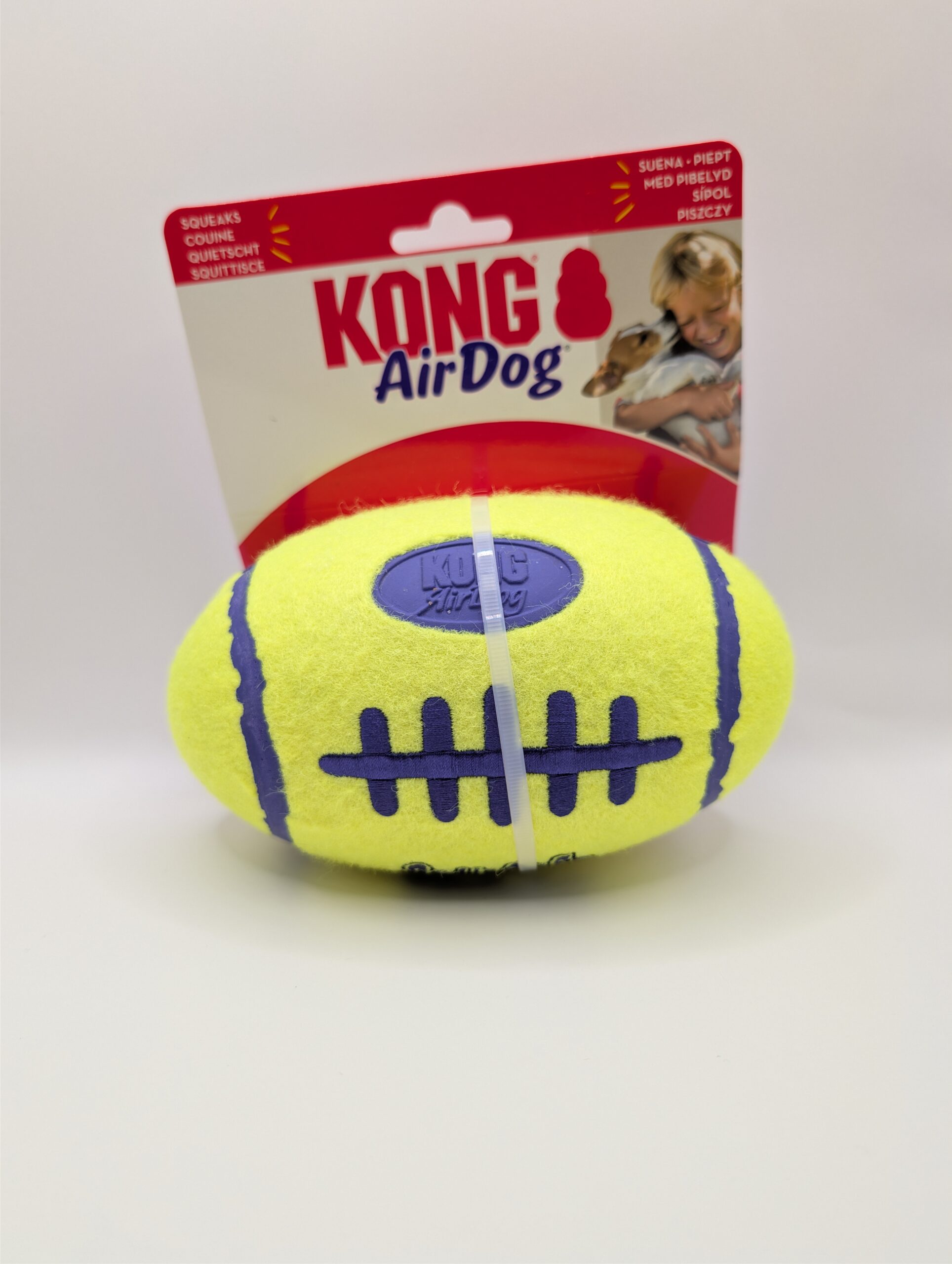 PIŁKA DLA PSA KONG Squeaker Piłka Rugby do aportowania dla psa