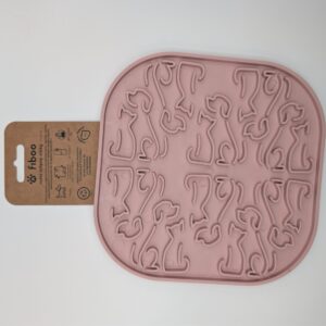 FIBOO LOLLIPOP STICKY Rozmiar: 19×19 cm RÓŻOWY - Mata do lizania z przyssawkami