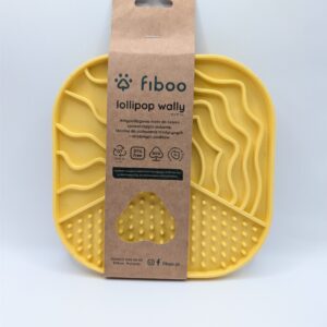 FIBOO LOLLIPOP WALLY Rozmiar: 19x19 cm. ŻÓŁTY - Mata do lizania