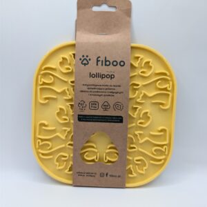 FIBOO LOLLIPOP Rozmiar: 19x19 cm ŻÓŁTY - Mata do lizania