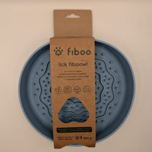 fiboo Mata do lizania i miska 2w1 – LICK FIBOOWL 19 cm ciemny niebieski