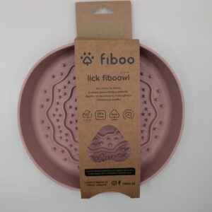 fiboo Mata do lizania i miska 2w1 – LICK FIBOOWL 19cm różowy