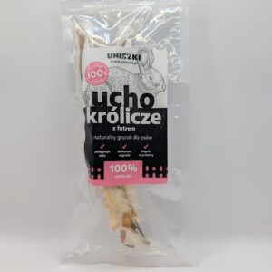 UNISZKI Ucho królicze z futrem 2SZT