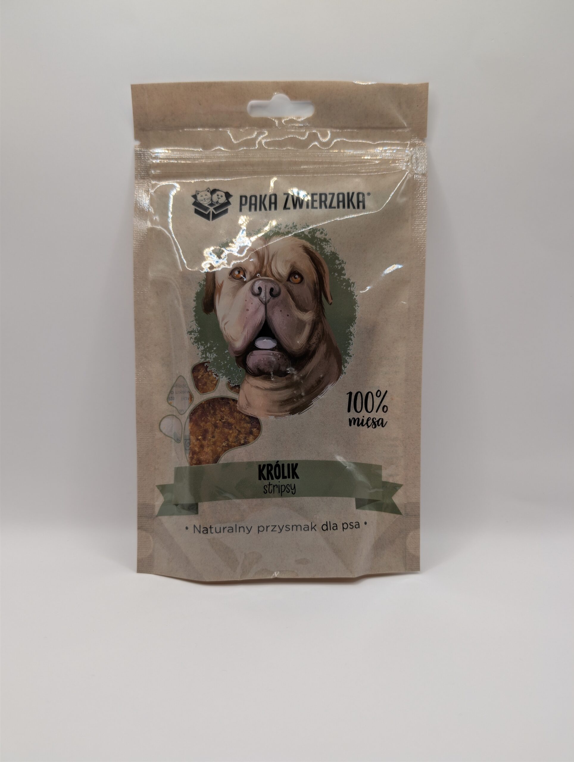 Przysmak dla psa PAKA ZWIERZAKA stripsy królik 100% 70 g